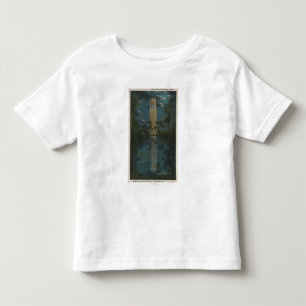 T-shirt Pour Les Tous Petits Lac Pays de Galles, FL - vue de lac Mt. et chant