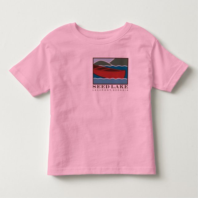 T-shirt Pour Les Tous Petits Lac seed - grand canoë sur l'avant (Devant)
