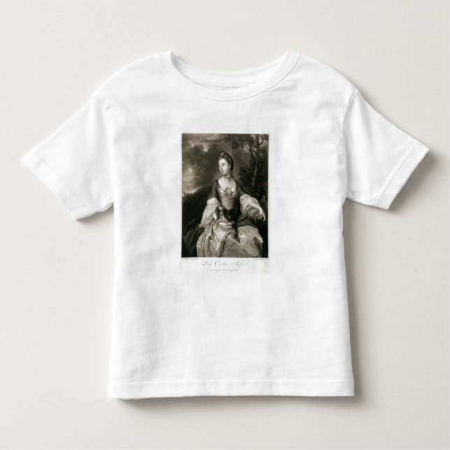 T-shirt Pour Les Tous Petits Lady Caroline Russell, gravée par James McArdell (Devant)