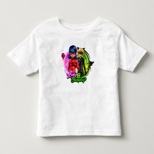 T-shirt Pour Les Tous Petits Ladybug & Cat Noir Chanceux & Charmeur