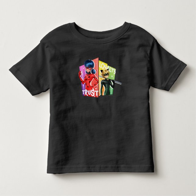 T-shirt Pour Les Tous Petits Ladybug & Cat Noir | Confiance et fidélité (Devant)