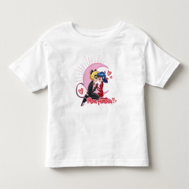 T-shirt Pour Les Tous Petits Ladybug & Cat Noir | Mon Amour (Devant)
