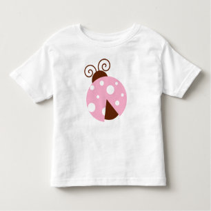 T-shirt Pour Les Tous Petits Ladybug, coccinelle mignonne, coccinelle rose, coc