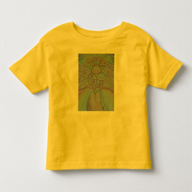 T-shirt Pour Les Tous Petits Laissez l'amour, laissez Dieu Rainbow Guardian Ang (Devant)