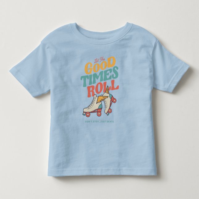 T-shirt Pour Les Tous Petits LAISSEZ LES BONS TEMPS ROULER 80s RETRO ROLLER SKA (Devant)