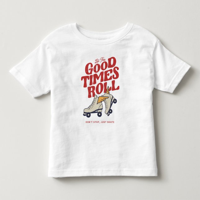 T-shirt Pour Les Tous Petits LAISSEZ LES BONS TEMPS ROULER 80s RETRO ROLLER SKA (Devant)