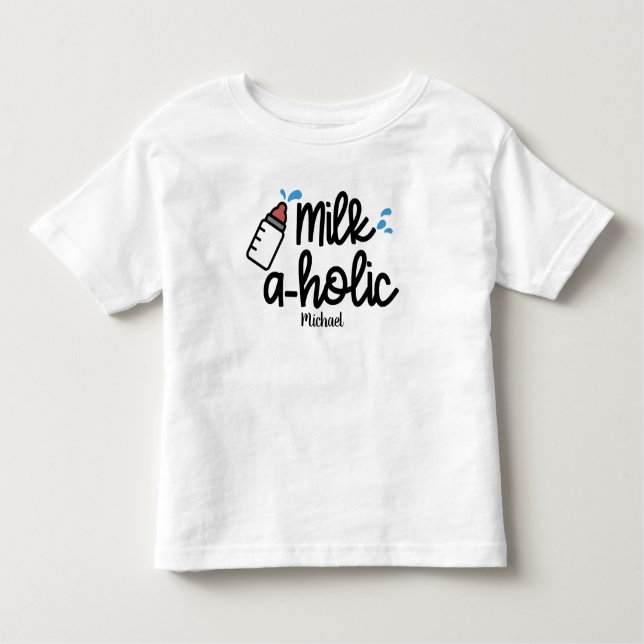 T-shirt Pour Les Tous Petits Lait personnalisé alcoolique drôle (Devant)