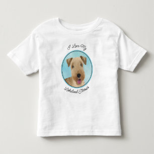 T-shirt Pour Les Tous Petits Lakeland Terrier Peinture - Cute Original Chien Ar
