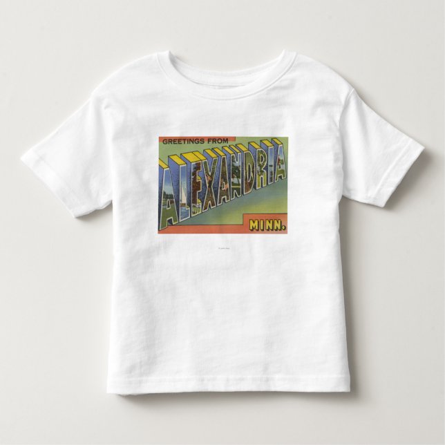 T-shirt Pour Les Tous Petits L'Alexandrie, Minnesota - grandes scènes de lettre (Devant)