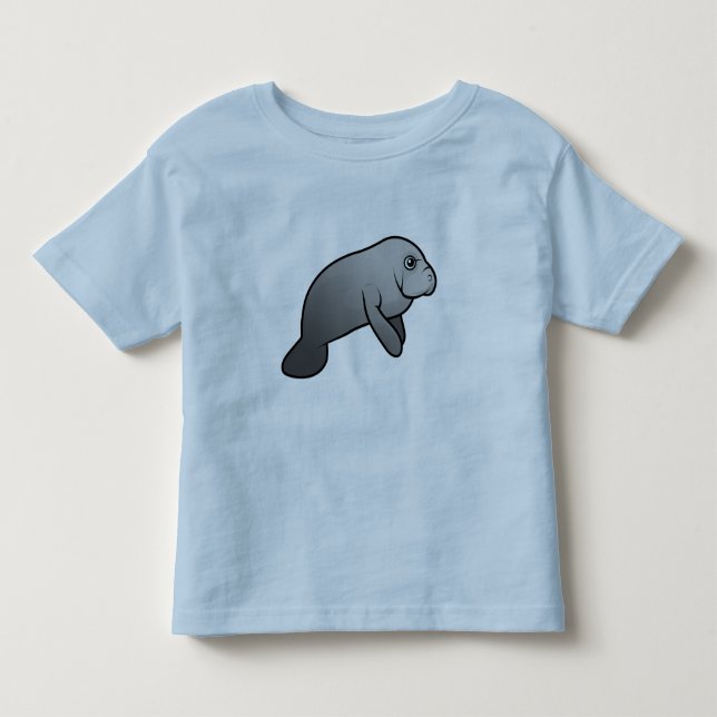 T-shirt Pour Les Tous Petits Lamantin mignon (Devant)