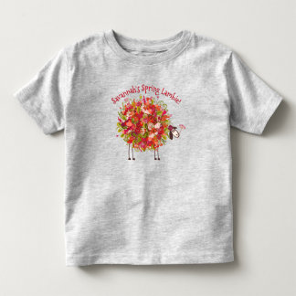 T-shirt Pour Les Tous Petits Lamb à ressort fleuri coloré - Personnalisé