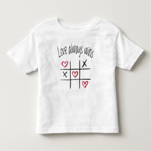 T-shirt Pour Les Tous Petits L'amour gagne toujours