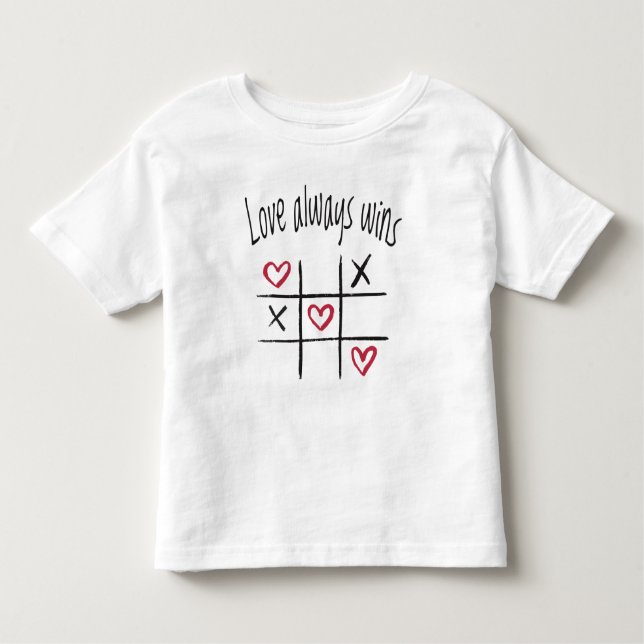 T-shirt Pour Les Tous Petits L'amour gagne toujours (Devant)