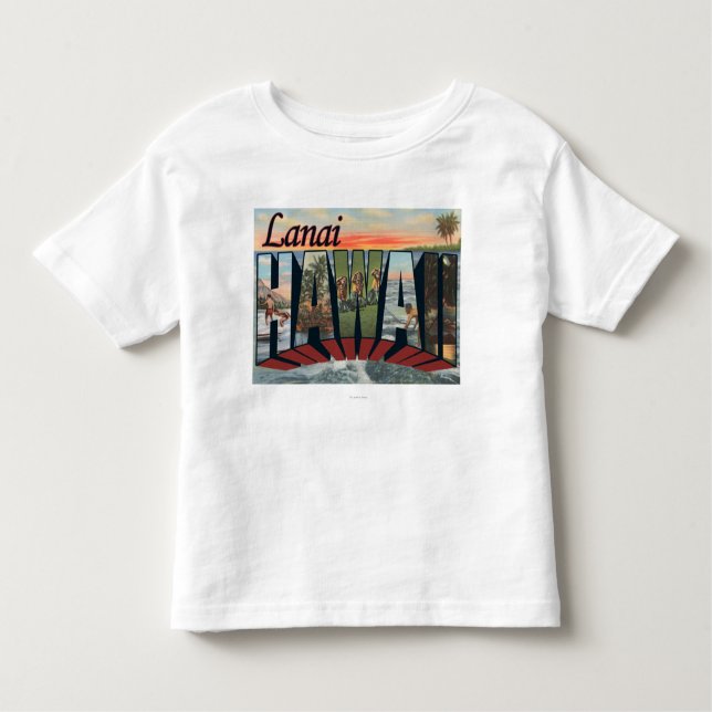 T-shirt Pour Les Tous Petits Lanai, lettre ScenesLanai, HI de HawaiiLarge (Devant)