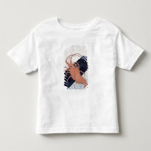 T-shirt Pour Les Tous Petits Langoustine avec un bloc du charbon de bois,