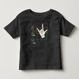 T-shirt Pour Les Tous Petits Langue des signes américaine signature à la main