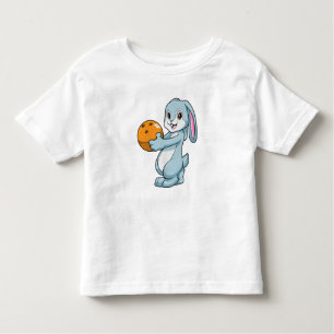 T-shirt Pour Les Tous Petits Lapin à Bowling avec Bowling balle
