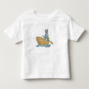 T-shirt Pour Les Tous Petits Lapin avec bateau et pédale
