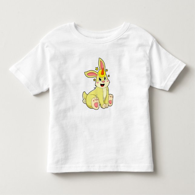 T-shirt Pour Les Tous Petits Lapin comme licorne (Devant)