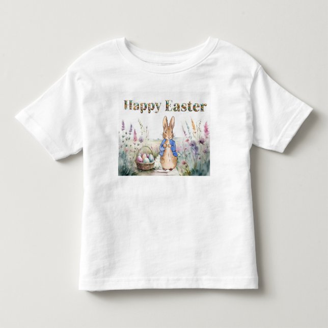 T-shirt Pour Les Tous Petits lapin de Pâques (Devant)