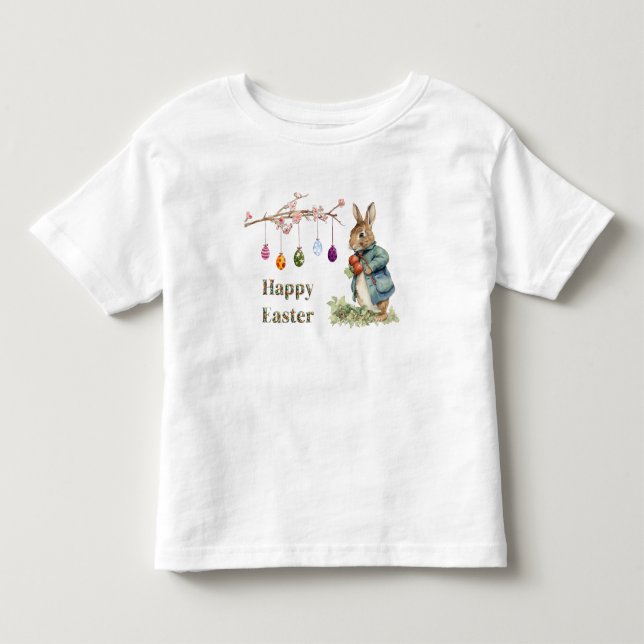 T-shirt Pour Les Tous Petits Lapin de Pâques  (Devant)