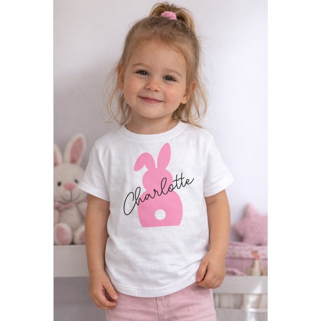 T-shirt Pour Les Tous Petits Lapin de Pâques personnalisé, nom personnalisé  (Créateur téléchargé)