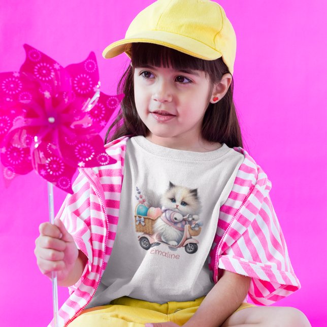 T-shirt Pour Les Tous Petits Lapin de Pâques Sur Un Scooter (Créateur téléchargé)