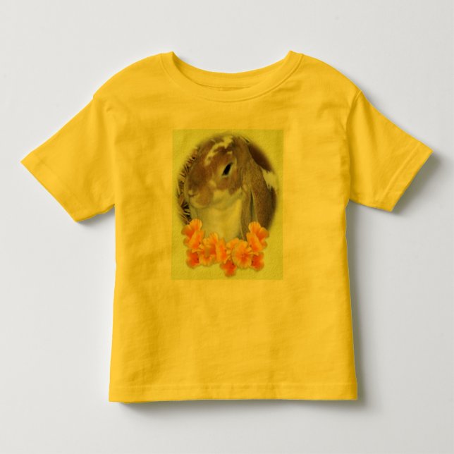 T-shirt Pour Les Tous Petits Lapin de visage de bébé (Devant)