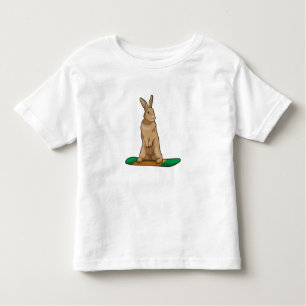 T-shirt Pour Les Tous Petits Lapin en Snowboard avec Snowboard