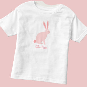 T-shirt Pour Les Tous Petits Lapin Rose Cute lapin Personnalisé
