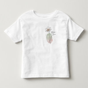 T-shirt Pour Les Tous Petits L'Art Floral Minimaliste Fleurir Lentement