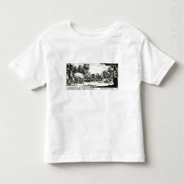 T-shirt Pour Les Tous Petits L'attaque sur la diligence (Devant)