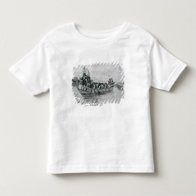 T-shirt Pour Les Tous Petits L'atterrissage de Cadillac (Devant)
