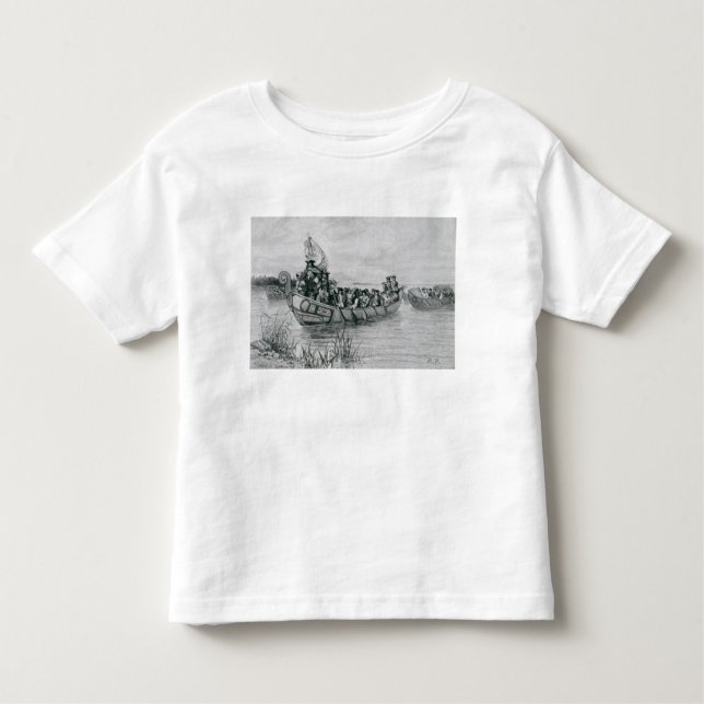 T-shirt Pour Les Tous Petits L'atterrissage de Cadillac (Devant)