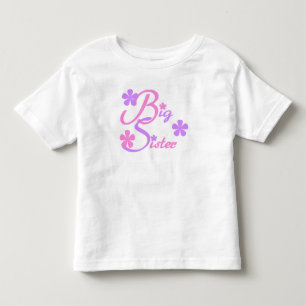 T-shirt Pour Les Tous Petits Lavande et grande soeur rose