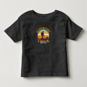 T-shirt Pour Les Tous Petits L'aventure est là où se trouve le coeur