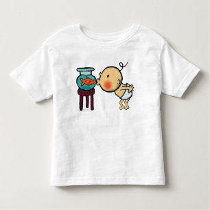 T-shirt Pour Les Tous Petits Le bocal à poissons embrasse le poisson rouge