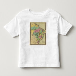 T-shirt Pour Les Tous Petits Le Brésil avec la Guyane et le Paraguay