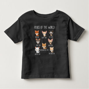 T-shirt Pour Les Tous Petits Le cadeau Foxes Of The World pour Fox Lover