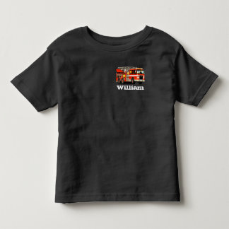 T-shirt Pour Les Tous Petits Le camion de pompiers de l'enfant nommé fait sur