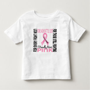 T-shirt Pour Les Tous Petits Le cancer du sein I portent fièrement le rose 2