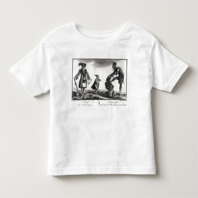 T-shirt Pour Les Tous Petits Le chef des sauvages raclant son ennemi (Devant)