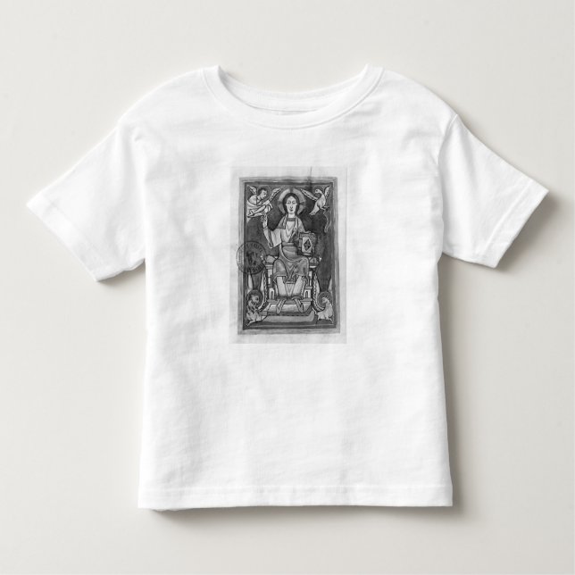 T-shirt Pour Les Tous Petits Le Christ dans la majesté, d'un Benedictional (Devant)