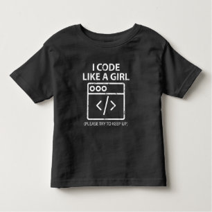 T-shirt Pour Les Tous Petits Le code drôle de l'informatique des femmes I