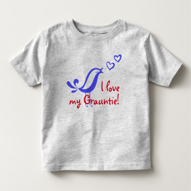 T-shirt Pour Les Tous Petits Le coeur de gazouillement d'oiseau déclare que (Devant)