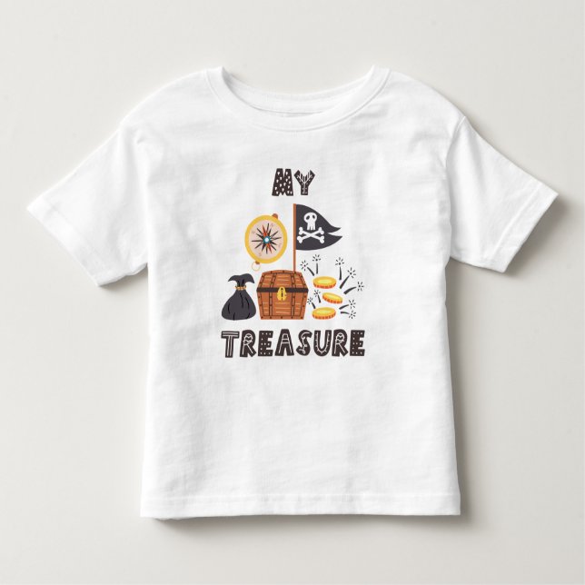 T-shirt Pour Les Tous Petits Le coffre au trésor du pirate (Devant)