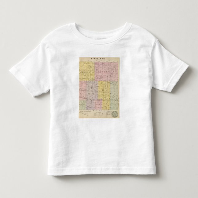 T-shirt Pour Les Tous Petits Le comté de Russell, le Kansas 2 (Devant)