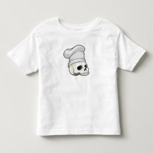 T-shirt Pour Les Tous Petits Le crâne cuisiné avec le casquette chef
