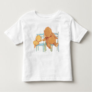 T-shirt Pour Les Tous Petits Le grand ours Brown aide peu ours jaune