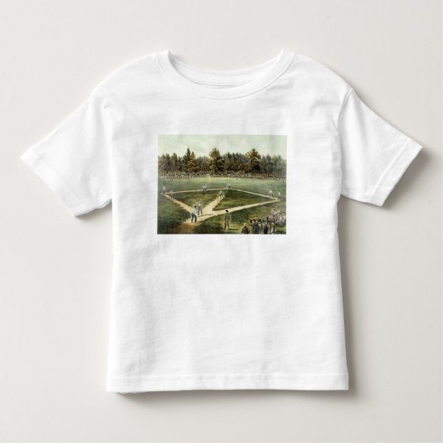 T-shirt Pour Les Tous Petits Le jeu national américain du base-ball (Devant)